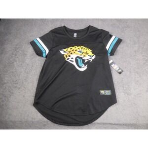 NFL Team Apparel Jacksonville Jaguars Jersey Shirt‎ Women Large Black Mesh NWT